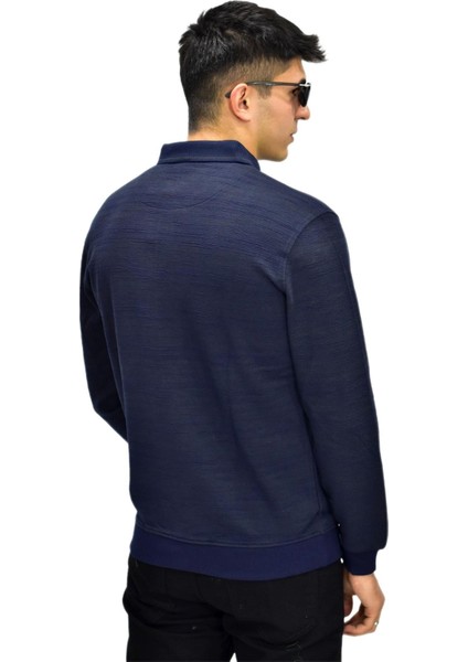 Erkek Polo Yaka Sweatshirt R2252 BGL-ST03199