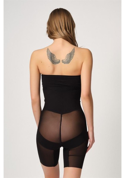 Siyah Emay 2929 Double Tül Paçalı Lazer Korse modelleri