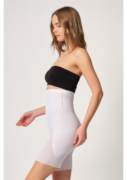 Beyaz Emay 2928 Ön Agraflı Tül Paçalı Lazer Korse fiyatları