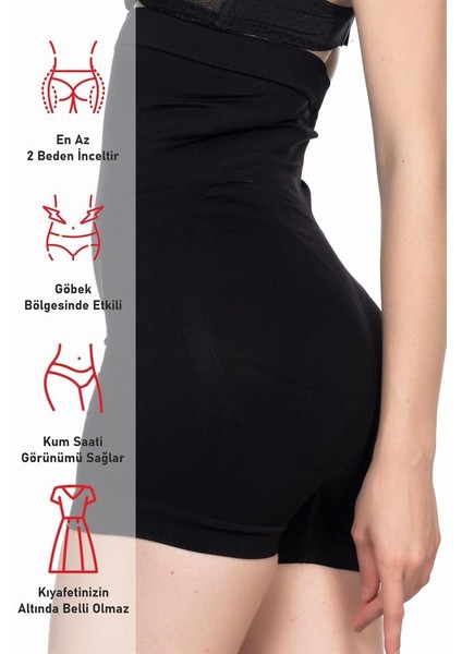 Siyah Emay 2047 Yüksek Bel Boxer Korse fırsatları