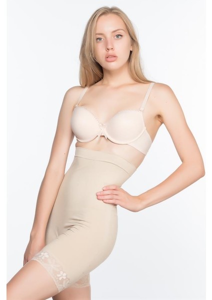 Ten Emay 2027 Yüksek Bel Dantelli Paçalı Korse