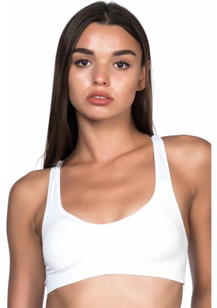 Beyaz Emay 4025 Pedli Sporcu Sütyen Korse modelleri