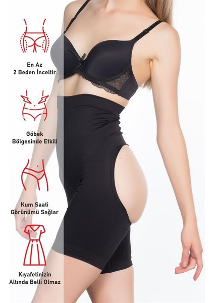 Siyah Emay 2063 Popo Açık Paçalı Korse fırsatları