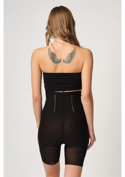 Siyah Emay 2928 Ön Agraflı Tül Paçalı Lazer Korse modelleri