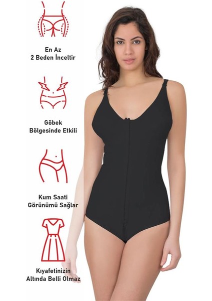 Siyah 2871 Balenli Agraflı Toparlayıcı Boy Korse fiyatları