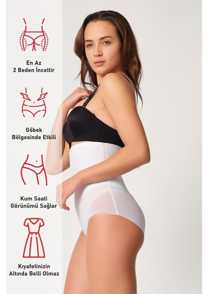 Beyaz 2945 Tül Karyokalı Slip Lazer Korse fırsatları