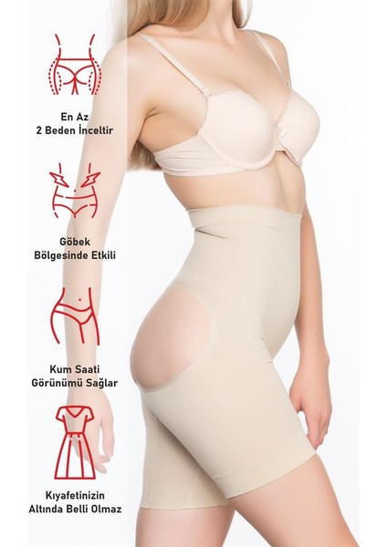 Ten Emay 2032 Popo Açık Masajlı Boxer Korse fırsatları