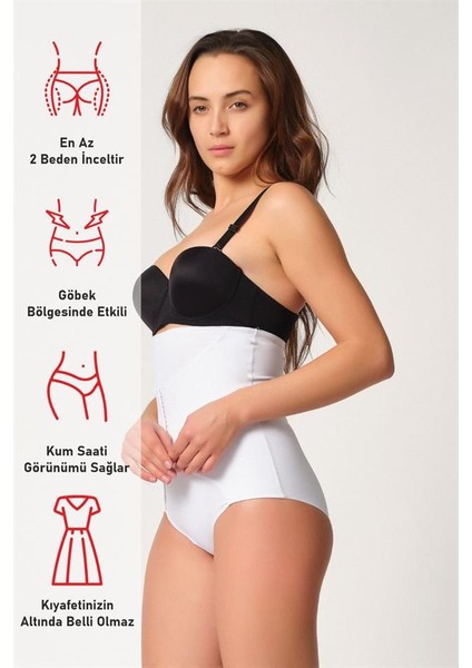 Beyaz 2932 Double Karın Agraf Destekli Slip Lazer Korse fırsatları
