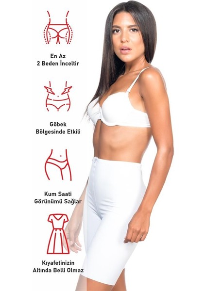 Beyaz Emay 2817 Yüksek Bel Paçalı Lazer Korse fırsatları