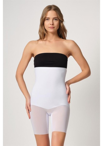 Beyaz Emay 2929 Double Tül Paçalı Lazer Korse modelleri