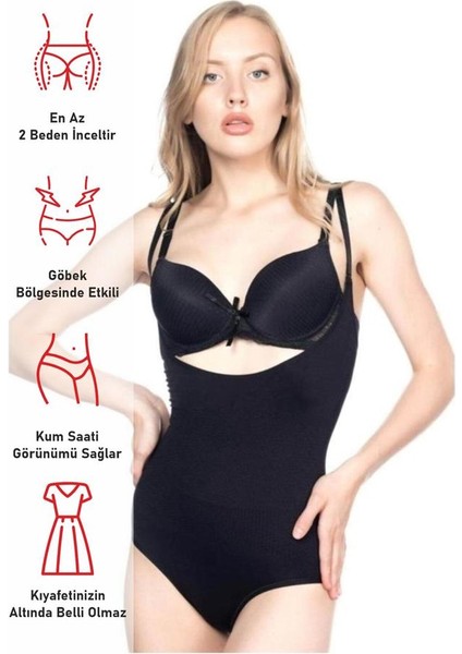 Siyah 2811 Göğsü Açık Slip Boy Lazer Korse fiyatları