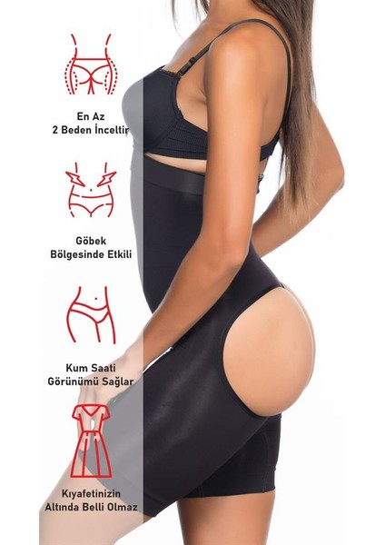 Siyah Emay 2033 Popo Açık Boxer Korse fırsatları