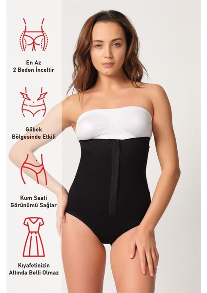 Siyah 2088 Önden Agraflı Slip Korse fırsatları