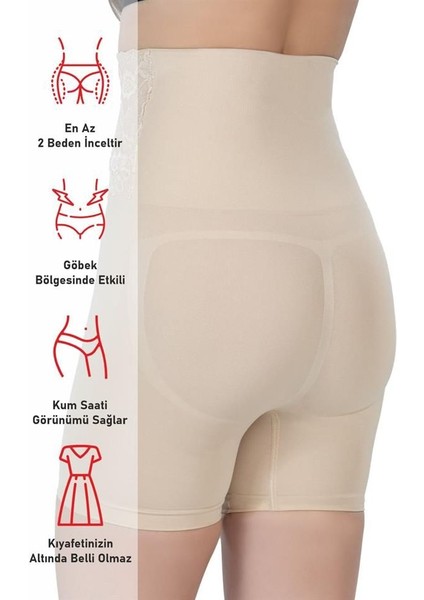 Ten Emay 2091 Önü Dantelli Yüksek Bel Boxer Korse modelleri