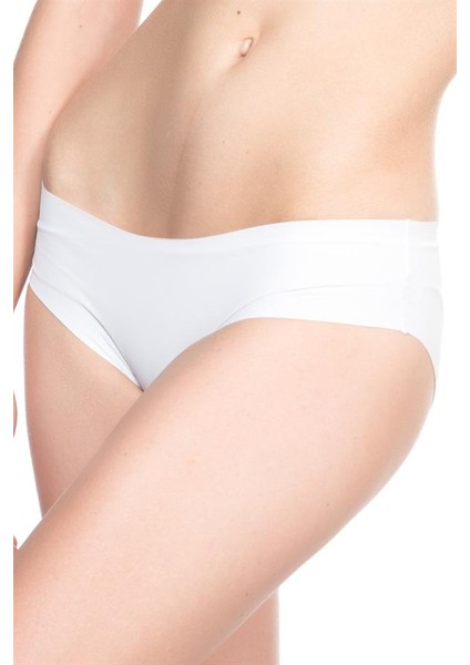 Beyaz 2818 Slip Külot Lazer Korse