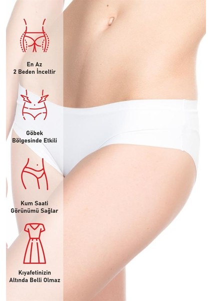 Beyaz 2818 Slip Külot Lazer Korse modelleri
