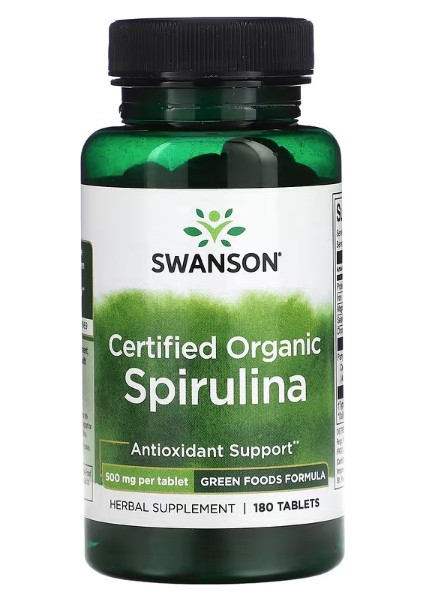 Certified Organic Spirulina 500 mg 180 Tablet Usa