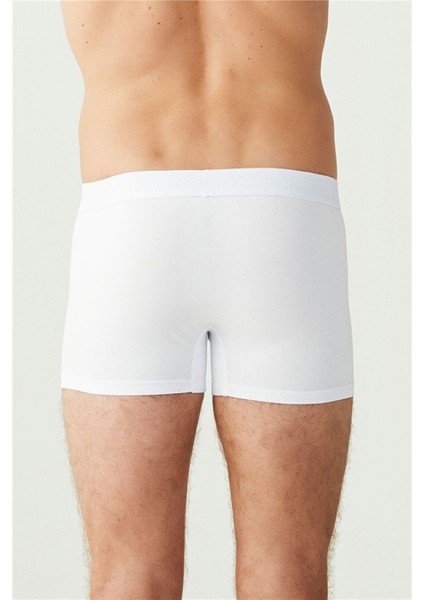 Erkek 3'lü Beyaz Pamuklu Modal Boxer 80173 fırsatları