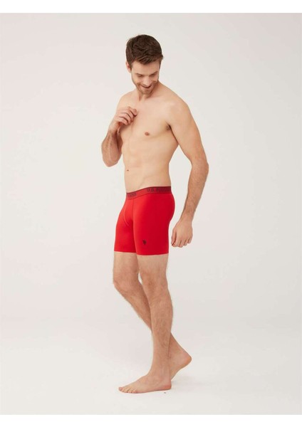 Erkek Kırmızı Gri Melanj Lacivert 3'lü Uzun Paçalı Boxer 80454 modelleri