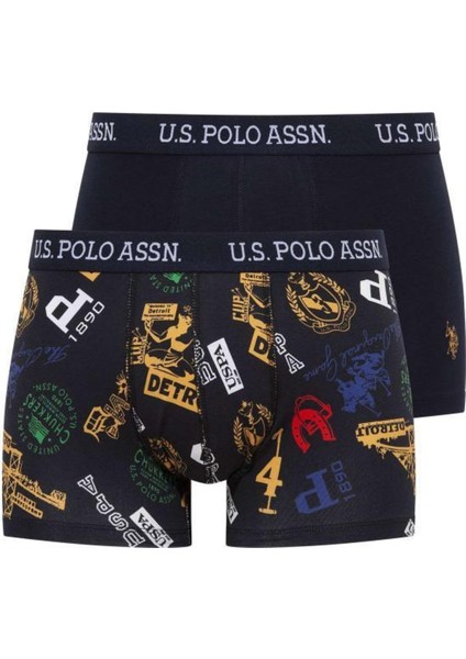 Erkek Baskılı-Lacivert 2'li Boxer 80476