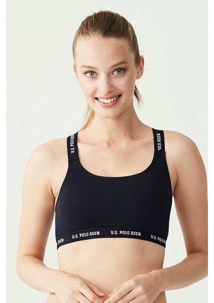 66117 Kadın Lacivert Çapraz Askılı Büstiyer