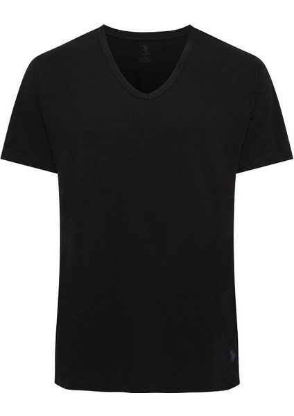 Erkek Battal Siyah 2'li V Yaka T-Shirt 90001 fiyatları