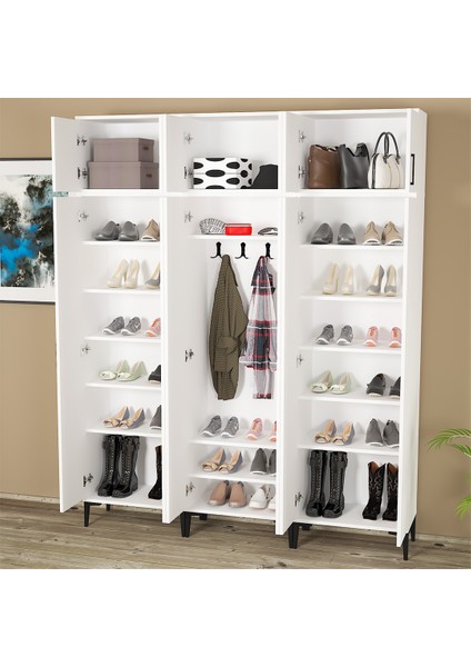 Alba-1-3-3-4-4-4 Portmanto Vestiyer Ayakkabılık ALB01 fırsatları