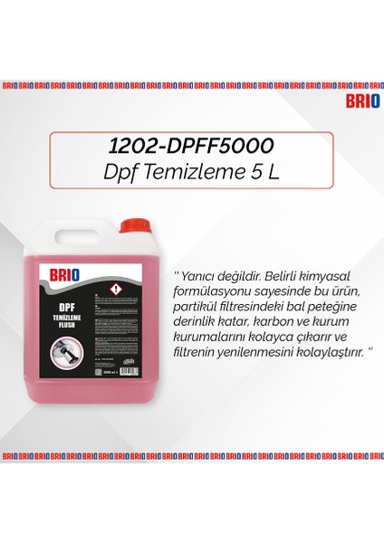Dpf Dizel Partikül Filtre Durulayıcı 5 L fiyatları