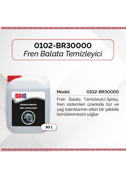 Fren Balata Temizleyici 30 L