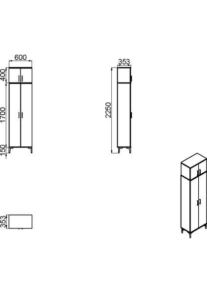Alba-1-4 Portmanto Vestiyer Ayakkabılık ALB05