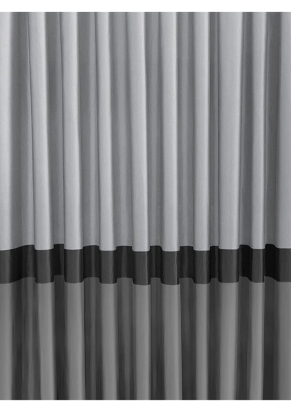 Bordürlü Geçişli 1/3 Sık Pileli Fon Perde Salon ve Oturma Odası Fon Perdesi Ütü Istemez Gramajlı fırsatları