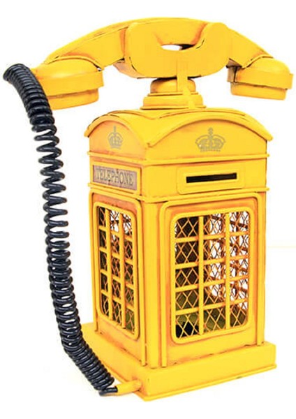 Dekoratif Metal Ahizeli Telefon Kumbara