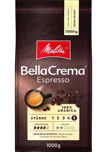 Bella Crema La Crema ve Espresso Çekirdek Kahve 2X1000GR 2'li Set