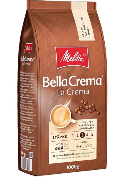 Bella Crema La Crema ve Espresso Çekirdek Kahve 2X1000GR 2'li Set