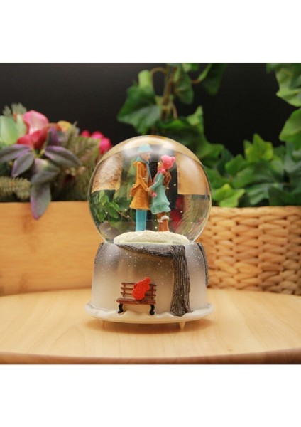 Romantik Aşıklar Işıklı Müzikli Kar Motorlu Mega Boy Kar Küresi fiyatları