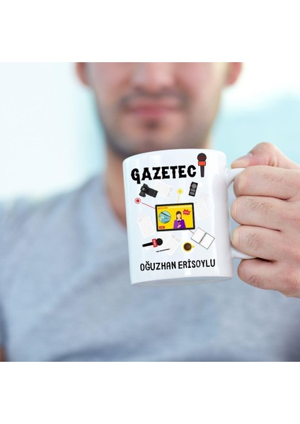 Gazetecilere Özel Tasarımlu Kupa Bardak modelleri