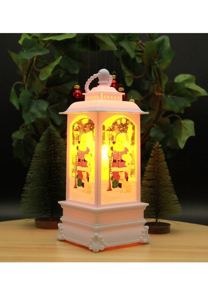 Yılbaşı Noel Işıklı Fener Lamba Merry Christmas