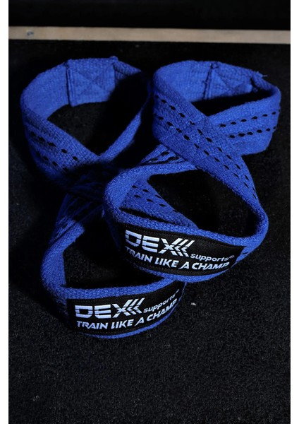 Fitness Ortopedik Dizlik Knee Sleeve+Ağırlık Kaldırma Kayışı Mavi 8 Loop Lifting Straps 2'li Set indirimleri