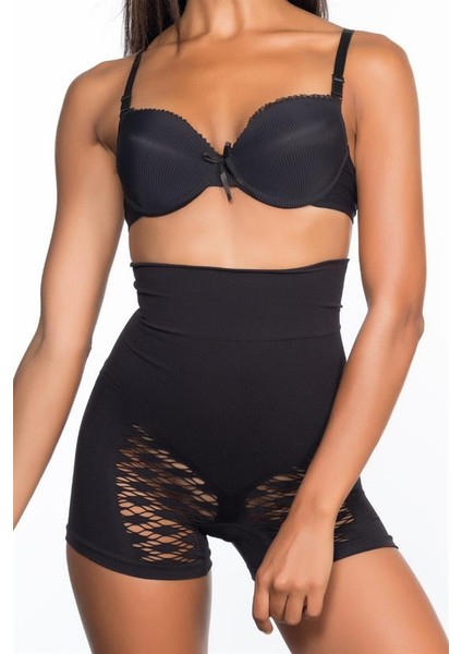 Siyah Emay 2064 Popo Açık Faantezi Boxer Korse modelleri