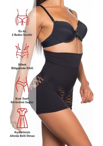 Siyah Emay 2064 Popo Açık Faantezi Boxer Korse fırsatları