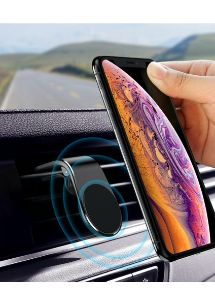 Telefon Tutucu Manyetik Izgaraya Geçme (Mıknatıslı) Silver