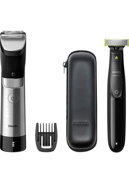 9000 Prestige Düzeltici Tıraş Makinesi, Uzun Klipsli 1 Parça ve Tek Bıçaklı (Model BT9810/90)