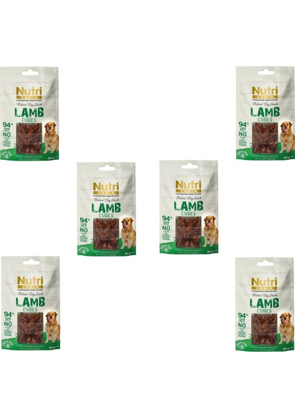 Kuzu Etli Küpleri Tahılsız Nutri Canin 80gr Köpek Ödülü 6 Adet