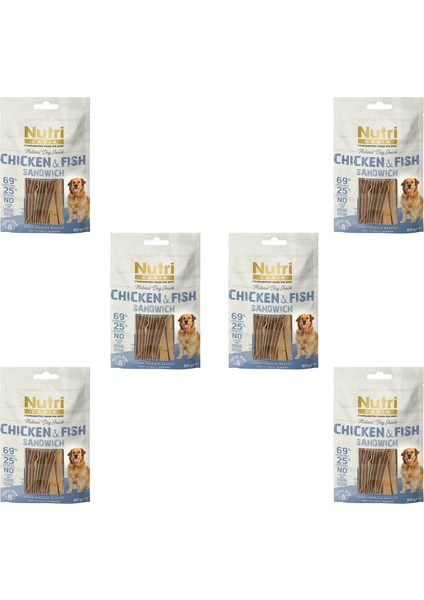 Tavuk&balık Etli Sandvic Tahılsız Nutri Canin 80gr Köpek Öd 6 Adet