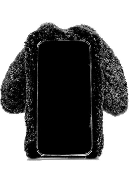 Samsung Galaxy S20 Plus Tüylü Tavşan Kulaklı Tüylü Kürklü Telefon Kılıfı Tüylü Arka Kapak (Yurt Dışından)