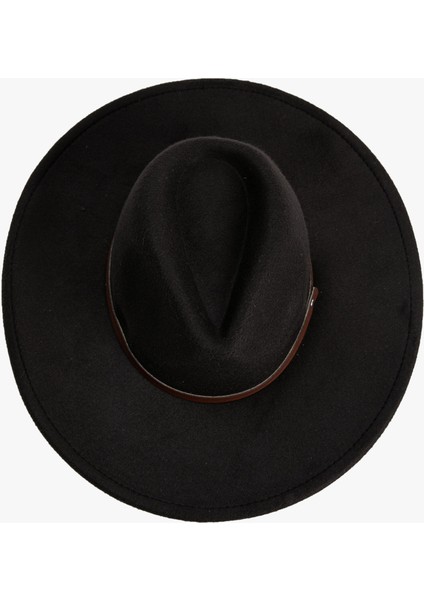 Fötr Şapka Deri Görünümlü Şerit Detaylı fiyatları