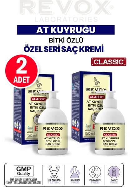 At Kuyruğu Bitki Özlü Özel Saç Bakım Kremi / 2'li Set / 250 ml + 250 ml