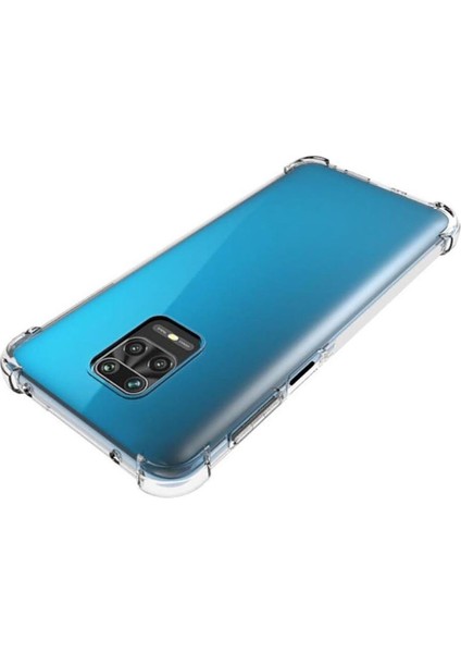Xiaomi Redmi Note 9s Köşeli Şeffaf Anti Shock Silikon Kılıf