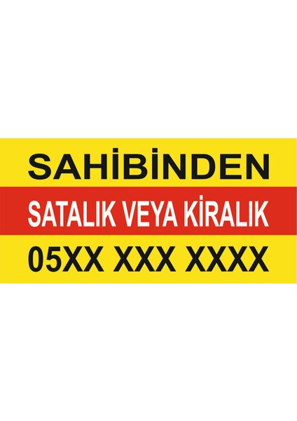 Asef Reklam Asef 150X75 Satılık Veya Kiralık Afişi Pankart