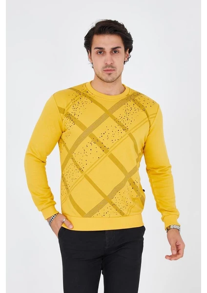 Rey Polo Bisiklet Yaka Baskılı Sweatshirt